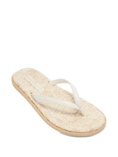 Ermanno Scervino Laced Flip Flops In Multi