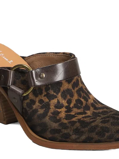 Metisse Leopard-print Buckled Mules In Multi