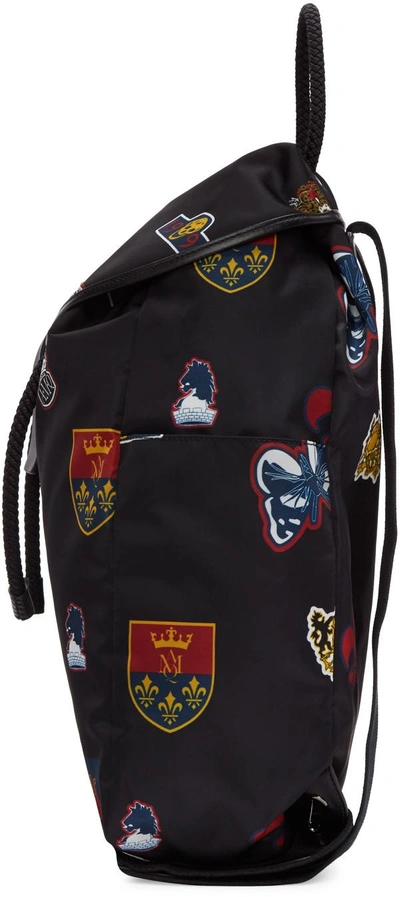 Shop Alexander Mcqueen Black Nylon Badges Backpack