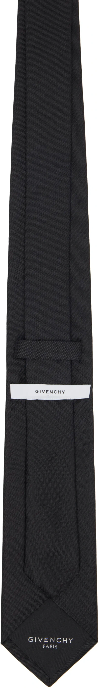 Givenchy Black Paris Silk Jacquard Tie In Black