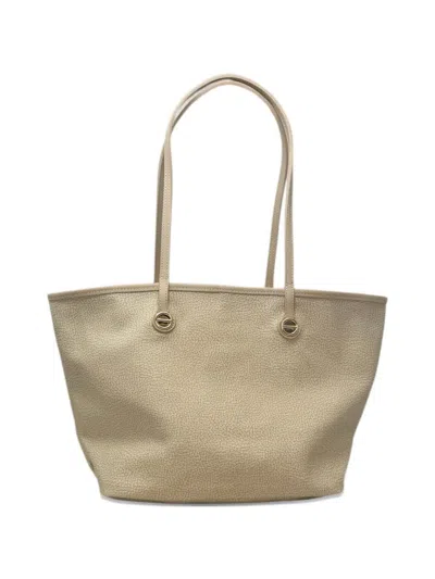 Borbonese Medium Flight Printed Tote Bag In Neutral