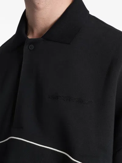 Essentials Piped Polo-style Sweatshirt In Black