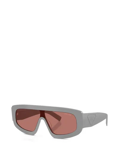 Prada Eyewear Geometric Frame Sunglasses In Gray