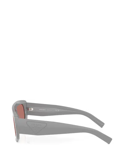 Prada Eyewear Geometric Frame Sunglasses In Gray