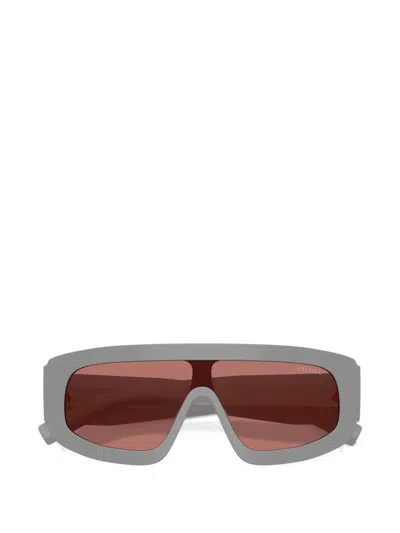 Prada Eyewear Geometric Frame Sunglasses In Gray