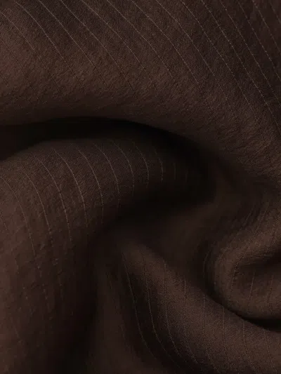 Ili Node Fleur Asymmetric Draped Top In Brown