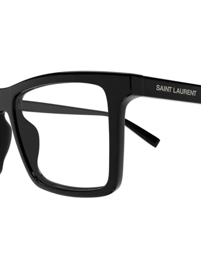 Saint Laurent Rectangle-frame Glasses In Black