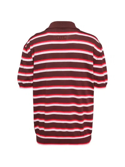 Msgm Striped-knit Sweater In Multi