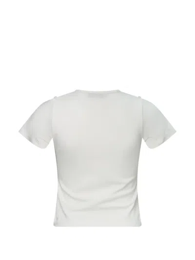 Pushbutton Logo-print Cropped T-shirt In Multi