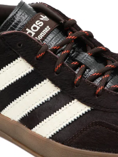 Adidas Originals Adidas By Wales Bonner Gazelle Pony Sneakers In Burgundy