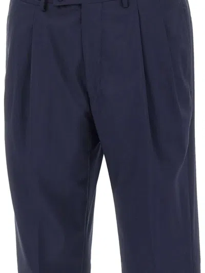 Corneliani Pleated-front Trousers In Blue