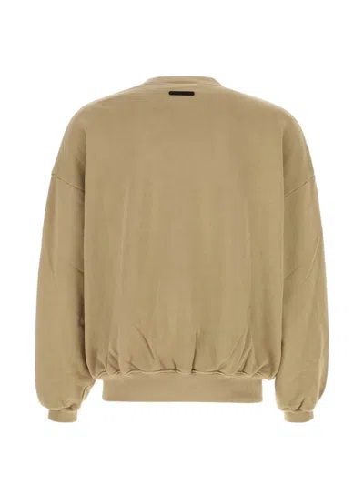 Essentials Logo-print Oversized Sweater In Brown