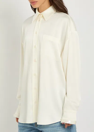 Stella Mccartney Embellished Satin-crepe Shirt In Pattern