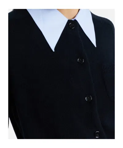 Dorothee Schumacher Elegant Statements Wool And Cashmere Cardigan In Black