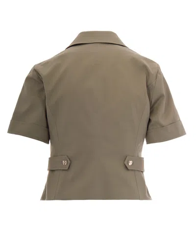 Liu •jo Button Jacket In Green