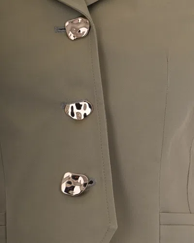Liu •jo Button Jacket In Green
