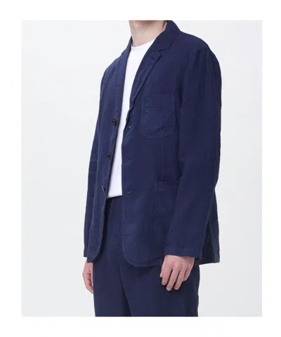 Aspesi Patch-pocket Single-breasted Jacket In Blue