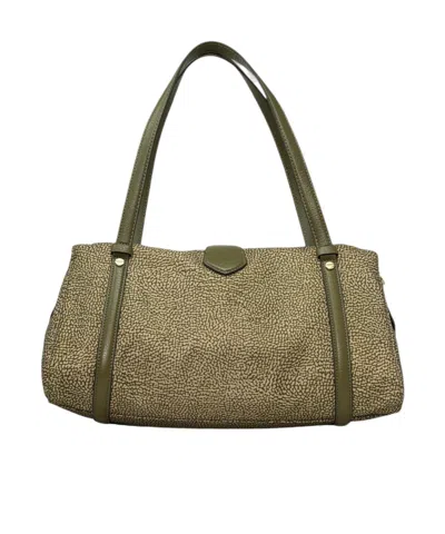 Borbonese Printed Shoulder Bag In Green