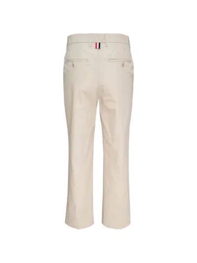 Thom Browne Relaxed Classic Beltloop Trousers In Neutral
