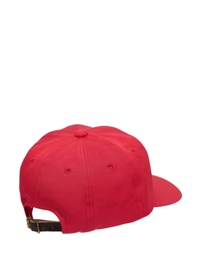 Visvim Excelsior Ii Embroidered Cap In Red