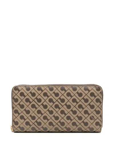 Gherardini Patterned Wallet In Purple