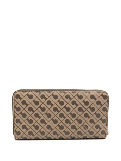 Gherardini Patterned Wallet In Purple