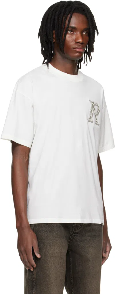 Represent Off-white Western Initial T-shirt In Gray