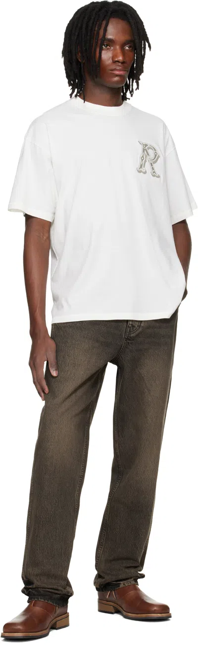 Represent Off-white Western Initial T-shirt In Gray