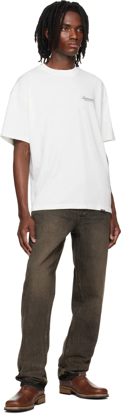 Represent Off-white ' Owners Club' Script T-shirt In Multi