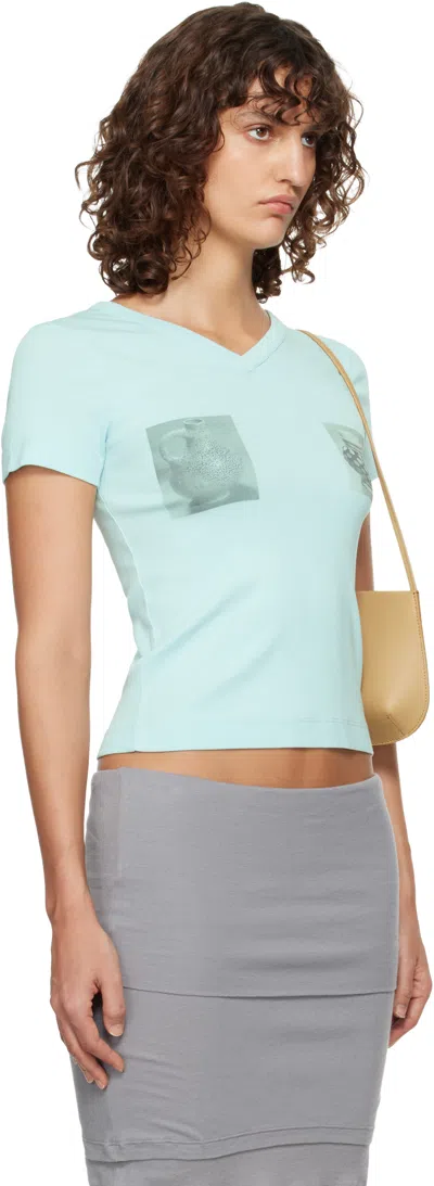 Fruity Booty Blue 'jugs' T-shirt In Blue