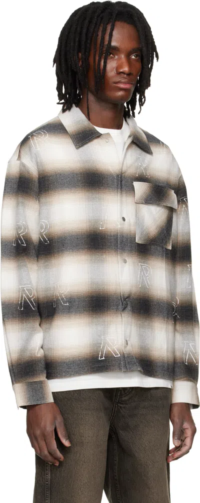 Represent Flannel Shirt With All-over Initials In Multi