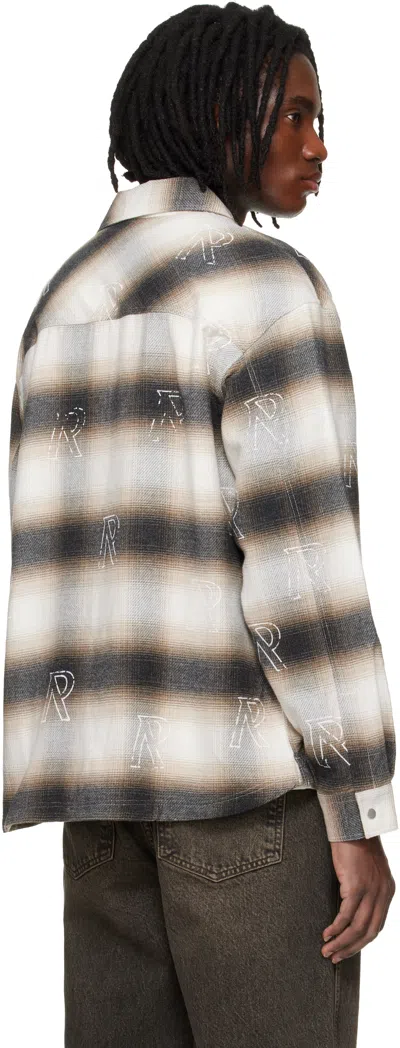 Represent Flannel Shirt With All-over Initials In Multi