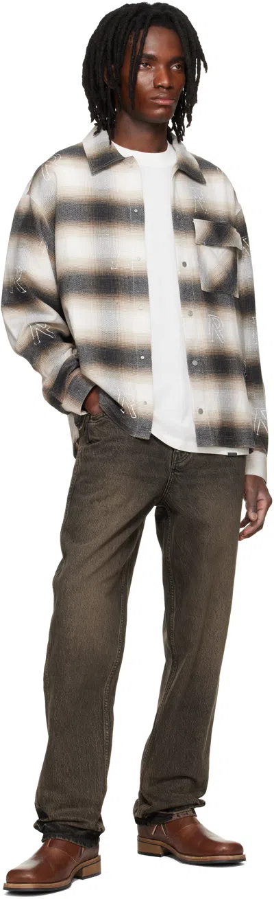 Represent Flannel Shirt With All-over Initials In Multi