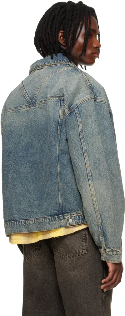 Represent Blue R4 Denim Jacket In Blue