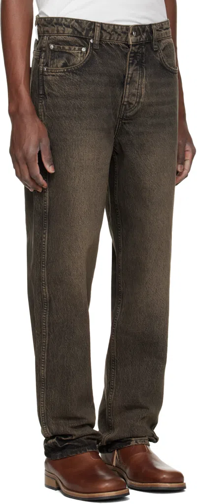 Represent Brown R2 Straight Leg Jeans In Brown