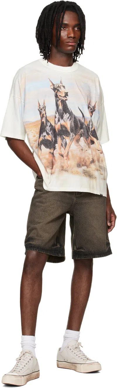 Represent T Shirt Western Doberman Graphic Crew Neck In Multi
