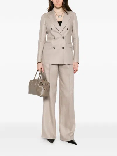 Tagliatore Parigi Double-breasted Peak-lapel Blazer In Neutral