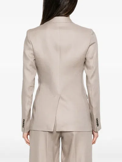 Tagliatore Parigi Double-breasted Peak-lapel Blazer In Neutral