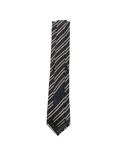 Zegna Diagonal-stripe Tie In Multi