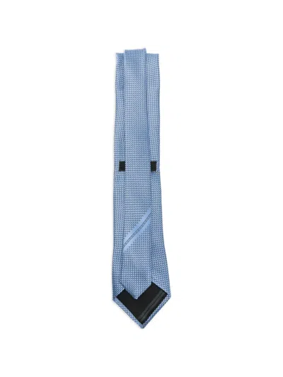 Zegna Patterned Tie In Blue
