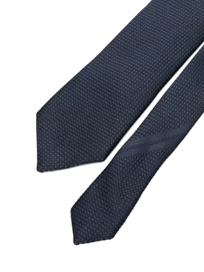 Zegna Patterned Tie In Blue