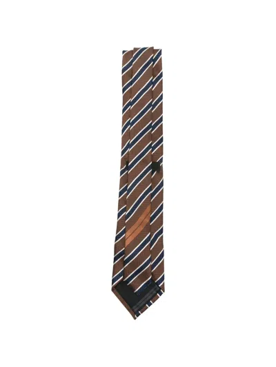 Zegna Diagonal-stripe Tie In Multi