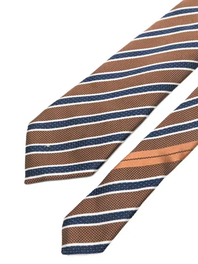 Zegna Diagonal-stripe Tie In Multi
