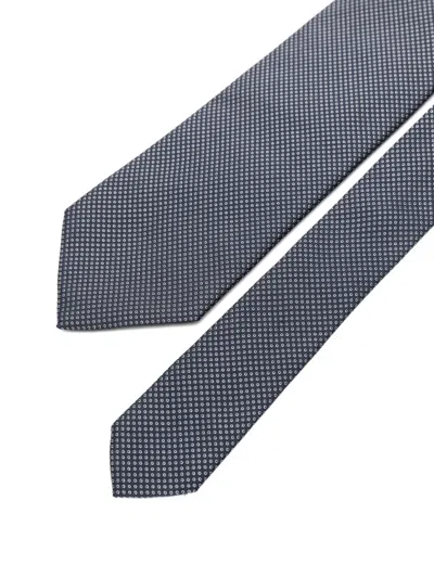 Dell'oglio Martin Patterned Tie In Blue