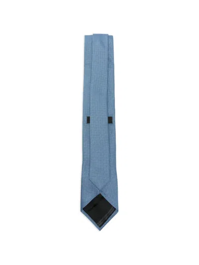 Zegna Patterned Tie In Blue