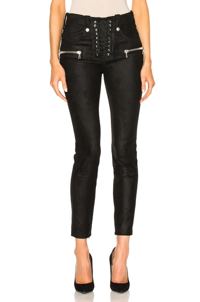 Ben Taverniti Unravel Project Unravel Suede Lace Up Skinny In Black. 