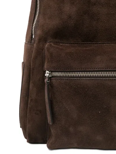 Orciani Laio Zip-pocket Backpack In White