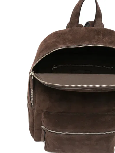 Orciani Laio Zip-pocket Backpack In White