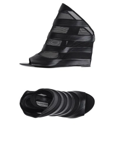 Shop Balenciaga Sandals In Black