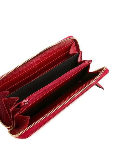 Gucci Petite Leather Zip Around Wallet In Red | ModeSens